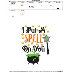 I Put a Spell on You-2 Lettering Embroidery Design Pattern-3