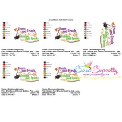 Ghosts And Ghouls Goblins And Spooks Lettering Embroidery Design Pattern-2