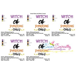 Witch Parking Only Halloween Lettering Embroidery Design Pattern-2