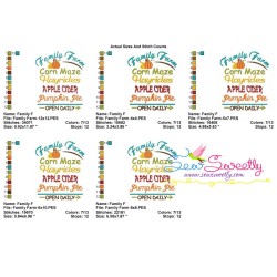 Family Farm Lettering Embroidery Design Pattern-2