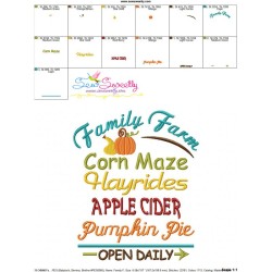 Family Farm Lettering Embroidery Design Pattern-3