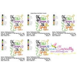 Tis The Season To Be Spooky Lettering Embroidery Design Pattern-2