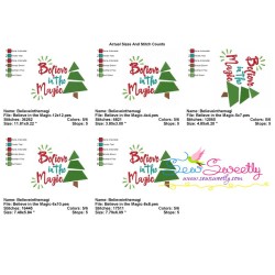 Believe in the Magic Lettering Embroidery Design Pattern-2