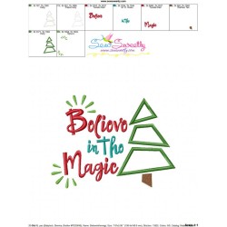 Believe in the Magic Lettering Applique Design Pattern-3