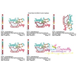 Jingle all the Way Lettering Applique Design Pattern-2