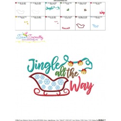Jingle all the Way Lettering Applique Design Pattern-3
