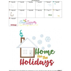 Home For The Holidays Lettering Applique Design Pattern-3