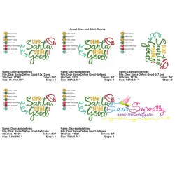 Dear Santa Define Good Lettering Embroidery Design Pattern-2
