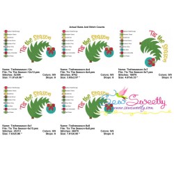 Tis The Season Lettering Embroidery Design Pattern-2