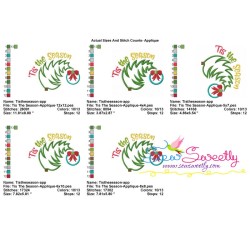 Tis The Season Lettering Applique Design Pattern-2
