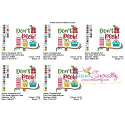 Don't Peek Lettering Embroidery Design Pattern-2