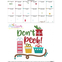 Don't Peek Lettering Embroidery Design Pattern-3