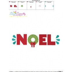 Noel Lettering Embroidery Design Pattern-3