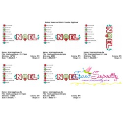 Noel Lettering Applique Design Pattern-2