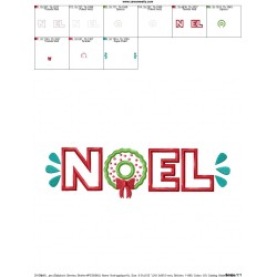 Noel Lettering Applique Design Pattern-3