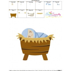 Baby Jesus Embroidery Design Pattern-3