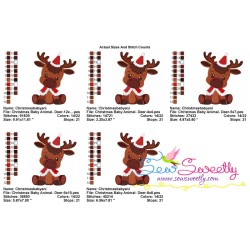 Christmas Baby Animal- Deer Embroidery Design Pattern-2