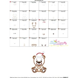 Christmas Baby Animal- Bear Applique Design Pattern-3