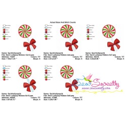 Swirl Lollipop Ribbon Embroidery Design Pattern-2
