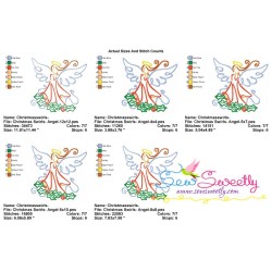 Christmas Swirls- Angel Embroidery Design Pattern-2