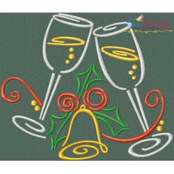 Christmas Swirls Embroidery Design Bundle-6