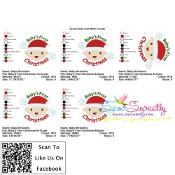 Baby's First Christmas Embroidery Design Pattern-2