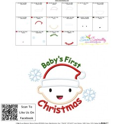 Baby's First Christmas Applique Design Pattern-3