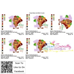 First Turkey Day Embroidery Design Pattern-2