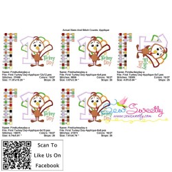 First Turkey Day Applique Design Pattern-2