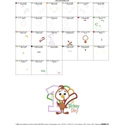 First Turkey Day Applique Design Pattern-3