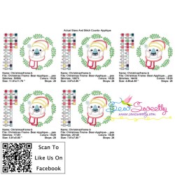 Christmas Frame- Bear Applique Design Pattern-2