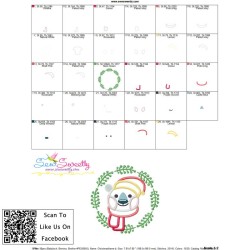 Christmas Frame- Bear Applique Design Pattern-3