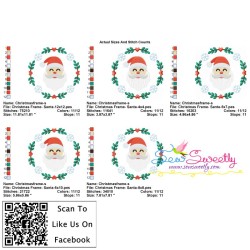 Christmas Frame- Santa Embroidery Design Pattern-2