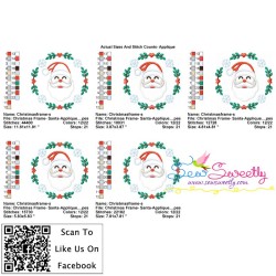 Christmas Frame- Santa Applique Design Pattern-2