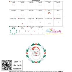 Christmas Frame- Santa Applique Design Pattern-3
