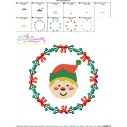Christmas Frame- ELF Embroidery Design Pattern-3