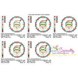 Christmas Frame- ELF Applique Design Pattern-2