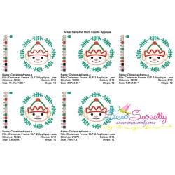 Christmas Frame ELF- 2 Applique Design Pattern-2