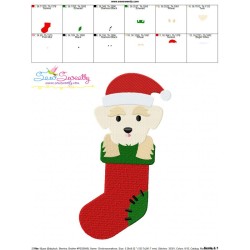Christmas Maltese Dog Embroidery Design Pattern-3