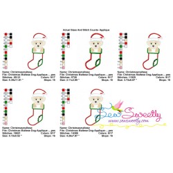 Christmas Maltese Dog Applique Design Pattern-2