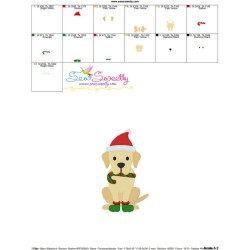 Christmas Labrador Dog Embroidery Design Pattern-3