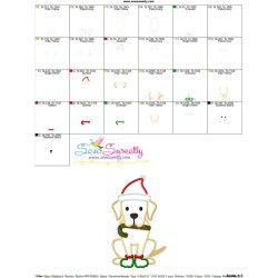 Christmas Labrador Dog Applique Design Pattern-3