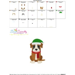 Christmas Boxer Dog Embroidery Design Pattern-3