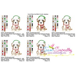 Christmas Boxer Dog Applique Design Pattern-2