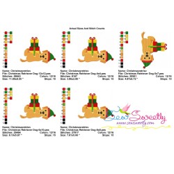 Christmas Retriever Dog Gifts Embroidery Design Pattern-2