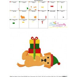 Christmas Retriever Dog Gifts Embroidery Design Pattern-3
