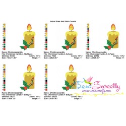 Christmas Candle-4 Embroidery Design Pattern-2