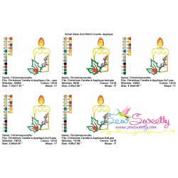 Christmas Candle-4 Applique Design Pattern-2