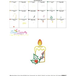 Christmas Candle-4 Applique Design Pattern-3
