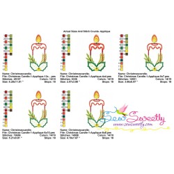 Christmas Candle-1 Applique Design Pattern-2